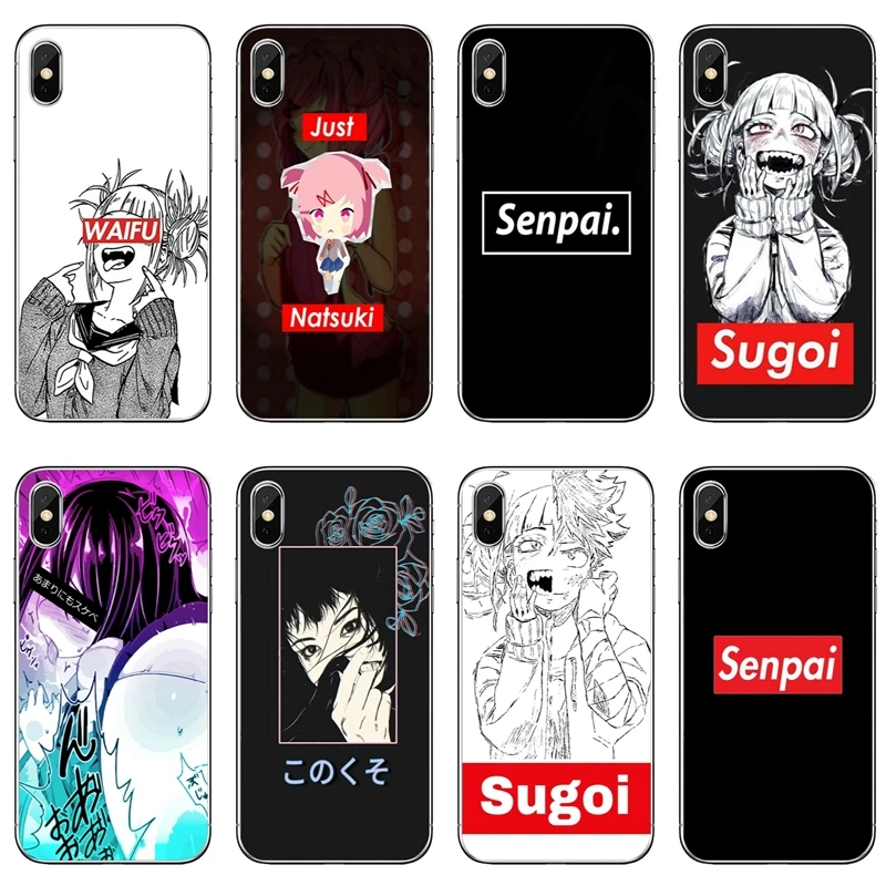 

LEWD Japanese Anime Aesthetic For iPhone X XR XS Max 8 7 6s 6 plus SE 5s 5c 5 4s 4 iPod Touch case Soft phone cover cases