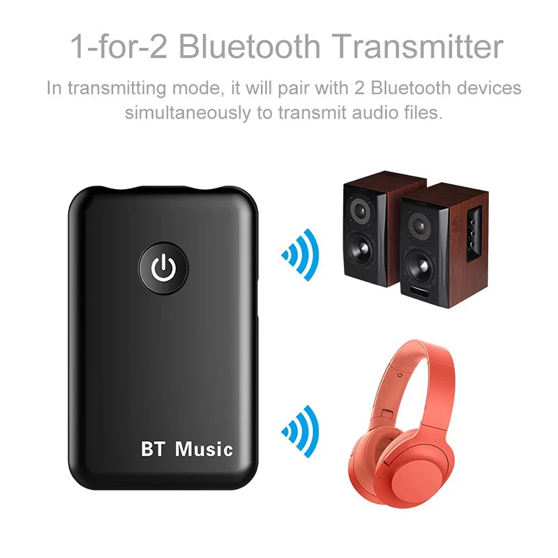 Rovtop 2 в 1 Bluetooth V4.2 передатчик приемник адаптер 3,5 мм стерео аудио Музыка MP3 адаптер передатчик для домашнего ТВ автомобиля Z2