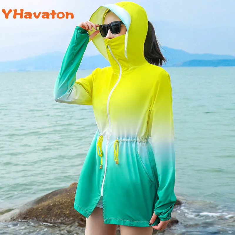 

M-3XL Womens 4 Colors Summer Skin Thin Anti-UV Windproof Cycling Jersey Bike Sandy Beach Windcoat Sunscreen Bicycle Clothes Jack