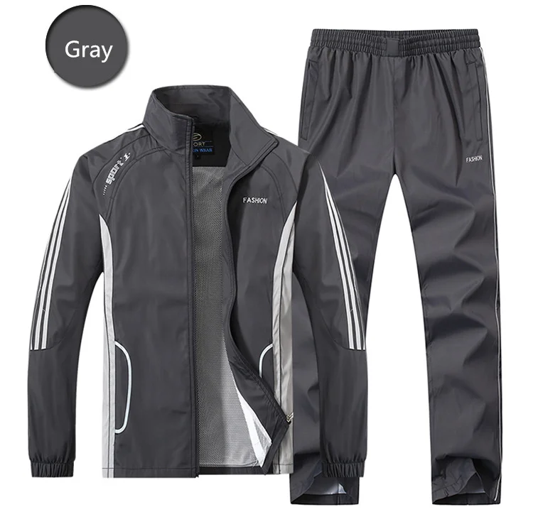 Плюс размер 5XL мужской спортивный костюм весна осень тонкий длинный рукав одежда для прогулок повседневная куртка и набор длинных брюк комплект из 2 предметов