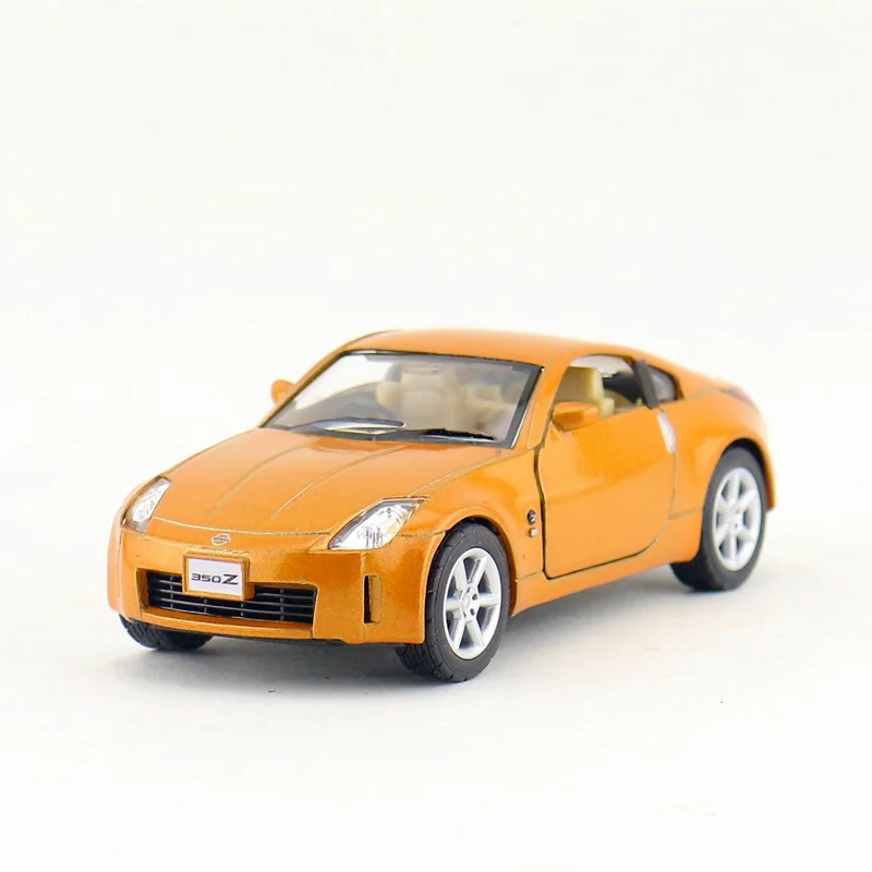 KINSMART литая модель из металла/Масштаб 1:34/Япония Nissan 350Z Классическая/оттягивающая игрушечная машинка/подарок для детей/образовательная коллекция - Цвет: Оранжевый