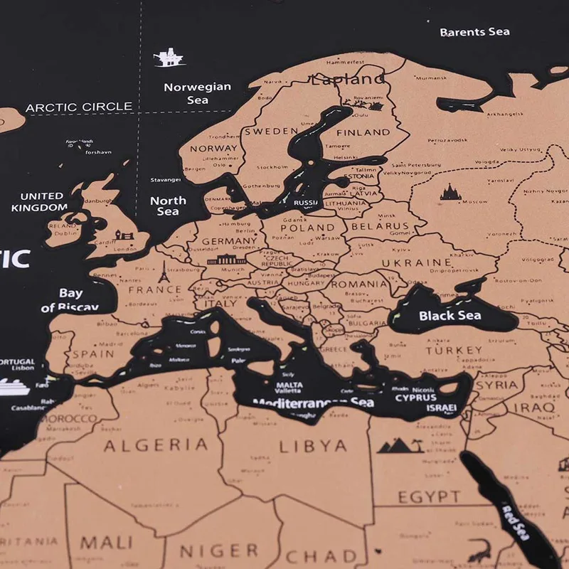 1 шт. карта Персонализированная карта мира мини креативный Скретч Карта слов
