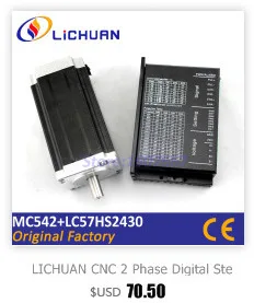 Лидер продаж 2 фазы 1,8 градусов биполярное мотор шага 2.6n.m nema23 LC57HS2430 шаговый двигатель и драйвер контроллер MC556 ЧПУ motion части