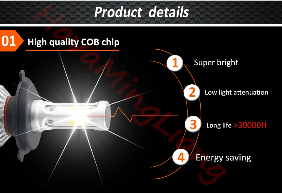 Головного света S2 H4 H7 H1 вел Фары для авто H11 H13 12 В 9005 9006 H3 9004 9007 9012 72 Вт 8000LM автомобиля светодиодная лампа противотуманных фар 6500 К