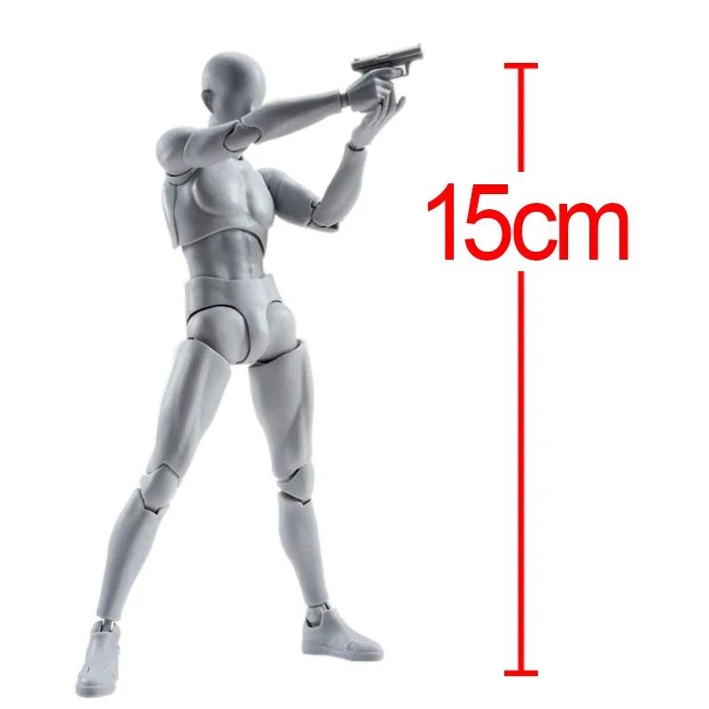 Anime Brinquedos BANDAI Tamashii Nations PVC Body Action Figure Collectible Model Doll Figma Female Male Body Chan Figures (7)