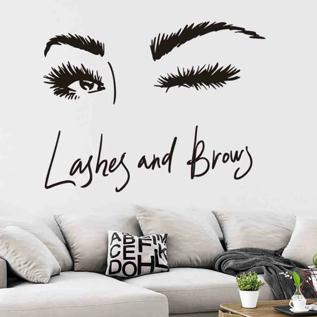 

Beauty Salon Eyes Vinyl Wall Sticker For Bedroom Living Room Decoration Lash And Brows Wall Decals Sticker Murals Wallpaper#Y20