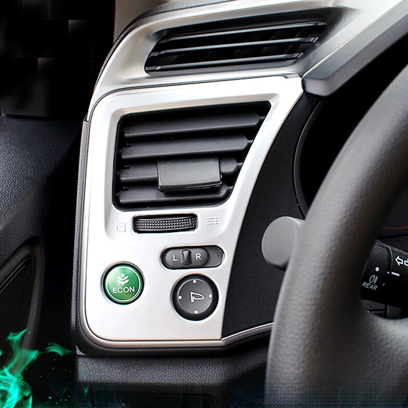 

ABS Matte For Honda City Sedan 2014 2015 2016 accessories car Styling Car Air Condition outlet Vent frame Cover Trim 2pcs