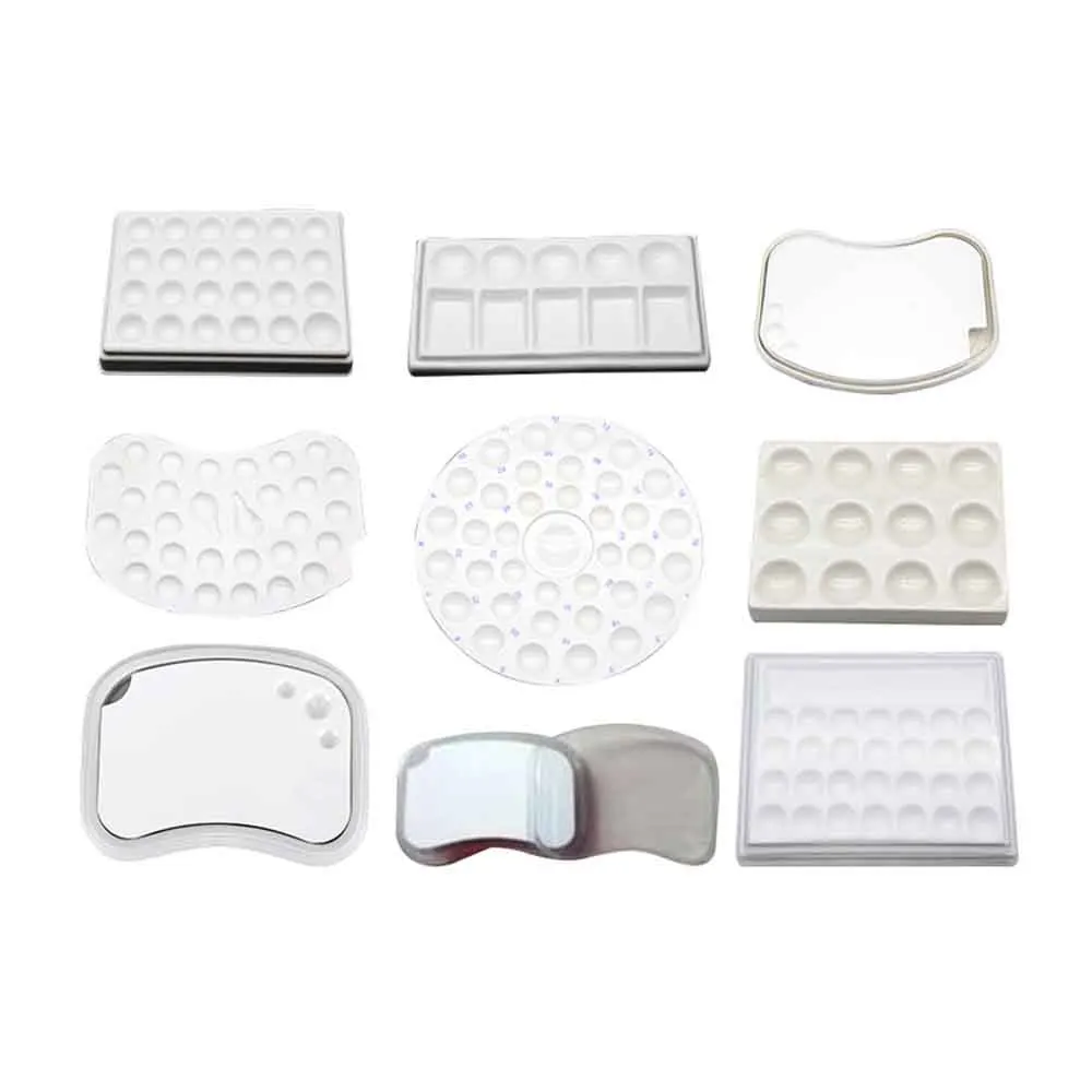 

Dental lab Porcelain Mixing Watering Insulation Moisturizing Porcelain Ceramic plate with cover Porcelain Tooth Making Aids
