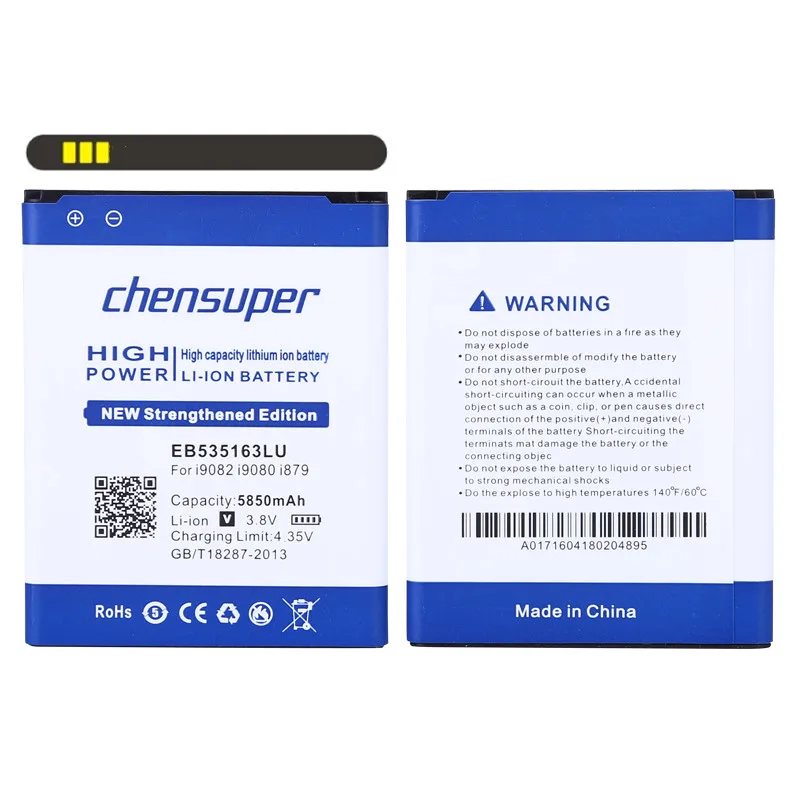 

new 5850mAh EB535163LU Rechargeable Li-ion Battery for Samsung Galaxy Grand DUOS I9082 GT-i9082 i9300 I9080 I9128E I9128i I879