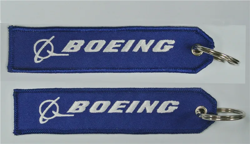 

Boeing Aircraft Fabric Embroidery Pilot Key Chains