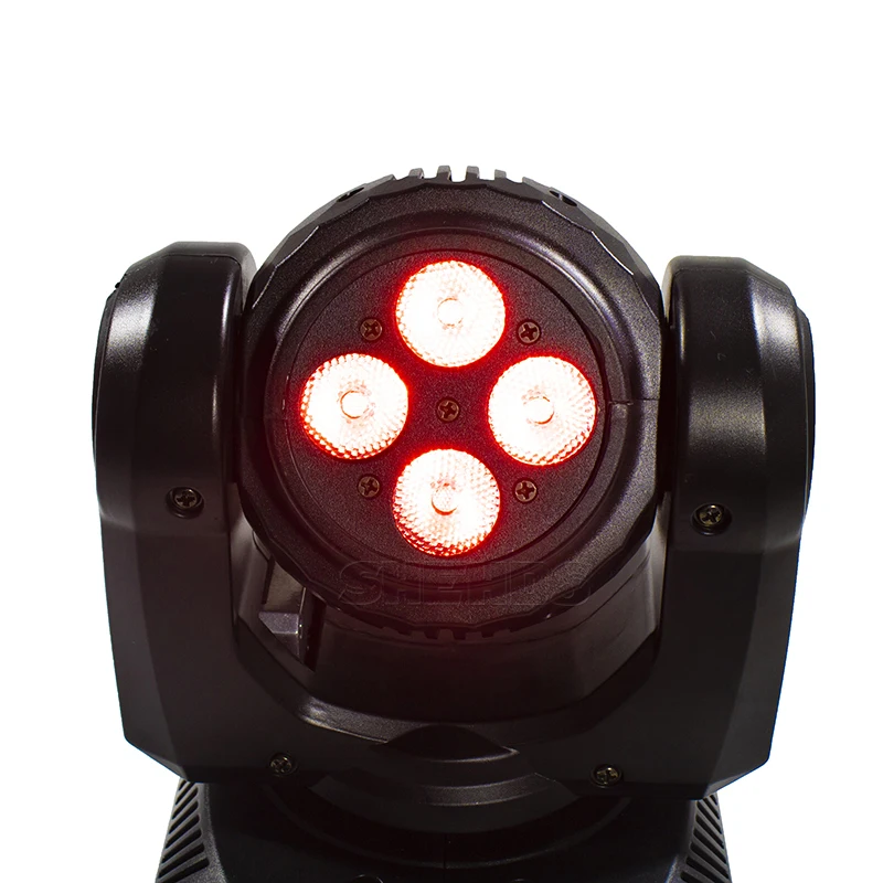 Iluminação de Palco w plus 1x10 2 Pçs e lote Lavagem Feixe Levou Lados Dobro 4x10 w Rgbw 4in1 Moving Head Dmx Led Rotating dj Stage Lâmpada Padrão 33 Cheap moving head