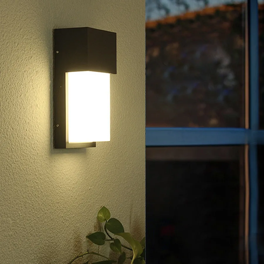 Thrisdar 12w Outdoor Garden Balcony Wall Lamps Waterproof Garden Villa Fence Front Door Porch Light Hotel Balcony Wall Light