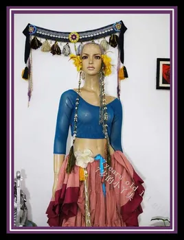

Transparent thin belly dance Top CP34