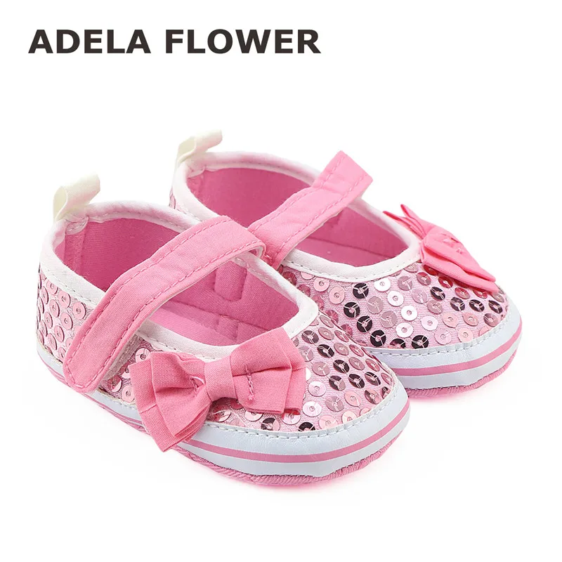 2016 New Kids Girls Pink Glitter Party Fancy Dress Shoes Pumps Lovely