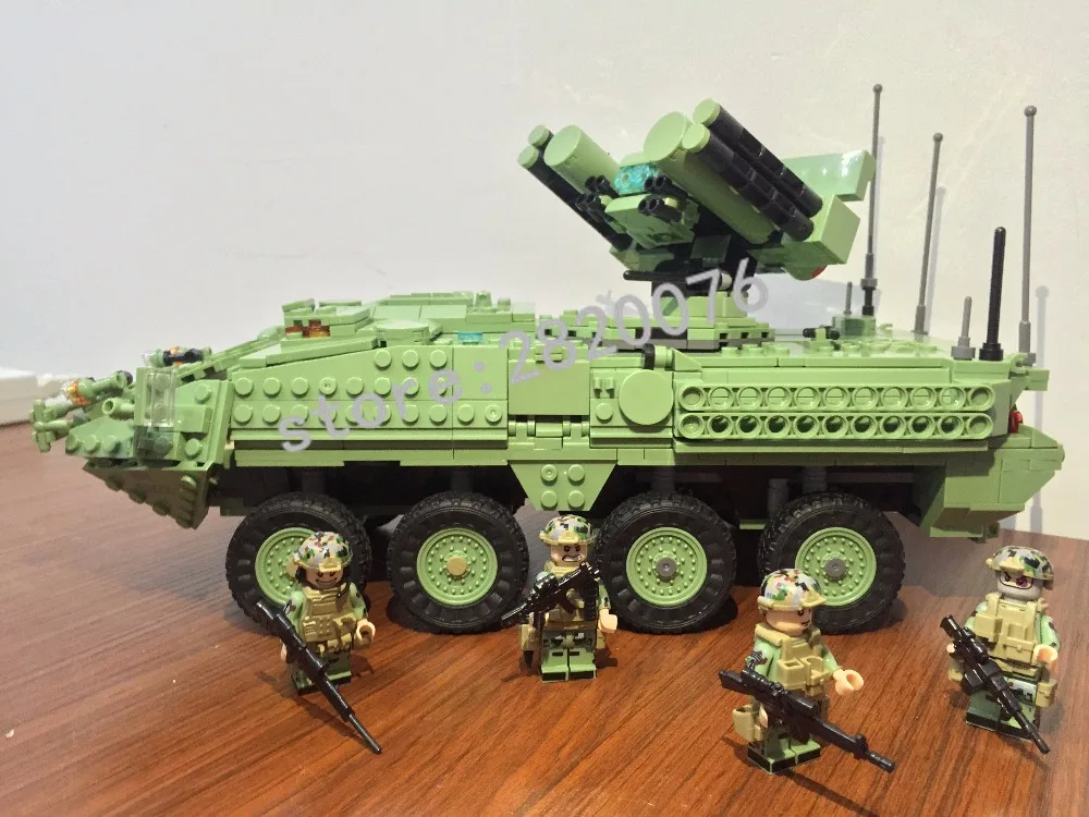 Kazi STRYKER MGS M1128 коллекция танков серии Транс игрушки 1:21 колесных мобильных