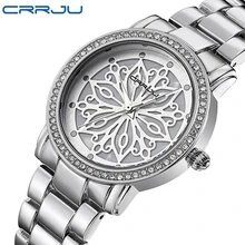 2016 CRRJU Cuarzo reloj de Las Mujeres relojes de Lujo famosa marca de Relojes de Señoras de las mujeres femeninas de la mujer Relojes de Pulsera Relogio Femininos