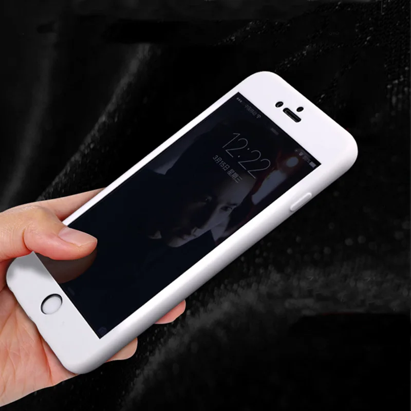 

Luxury Soft TPU 360 Full Case For iPhone 5 5S SE 6 6S 7 Plus Protective Silicone Front Back Full For iPhone X XS MAX XR Cover