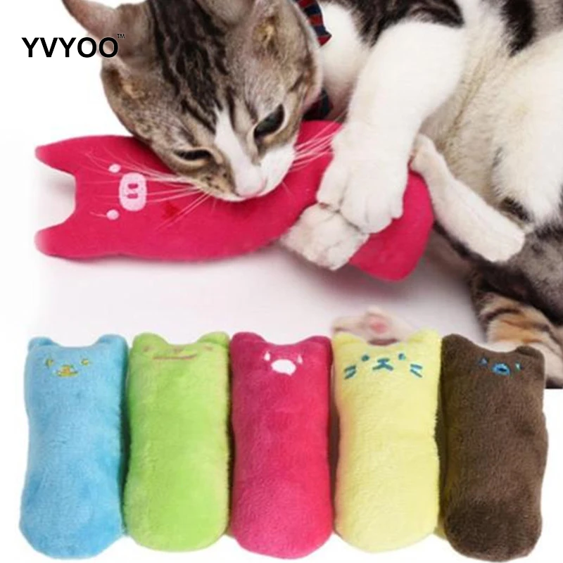 

YVYOO Cute Cats toys Plush Chew Toys Interactive Fancy Pets Teeth Grinding Catnip Toys Thumb Cat mint random color W05