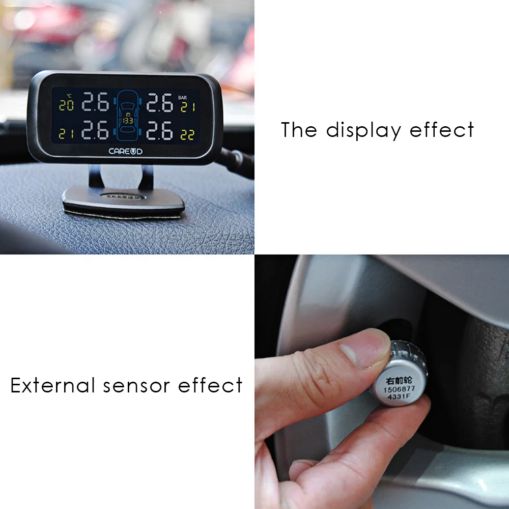 VicTsing U903 433.92MHz Wireless TPMS Tire Pressure Monitoring System 4 InternalExternal Sensors Tire Pressure Alarm Hot Sale   (3)