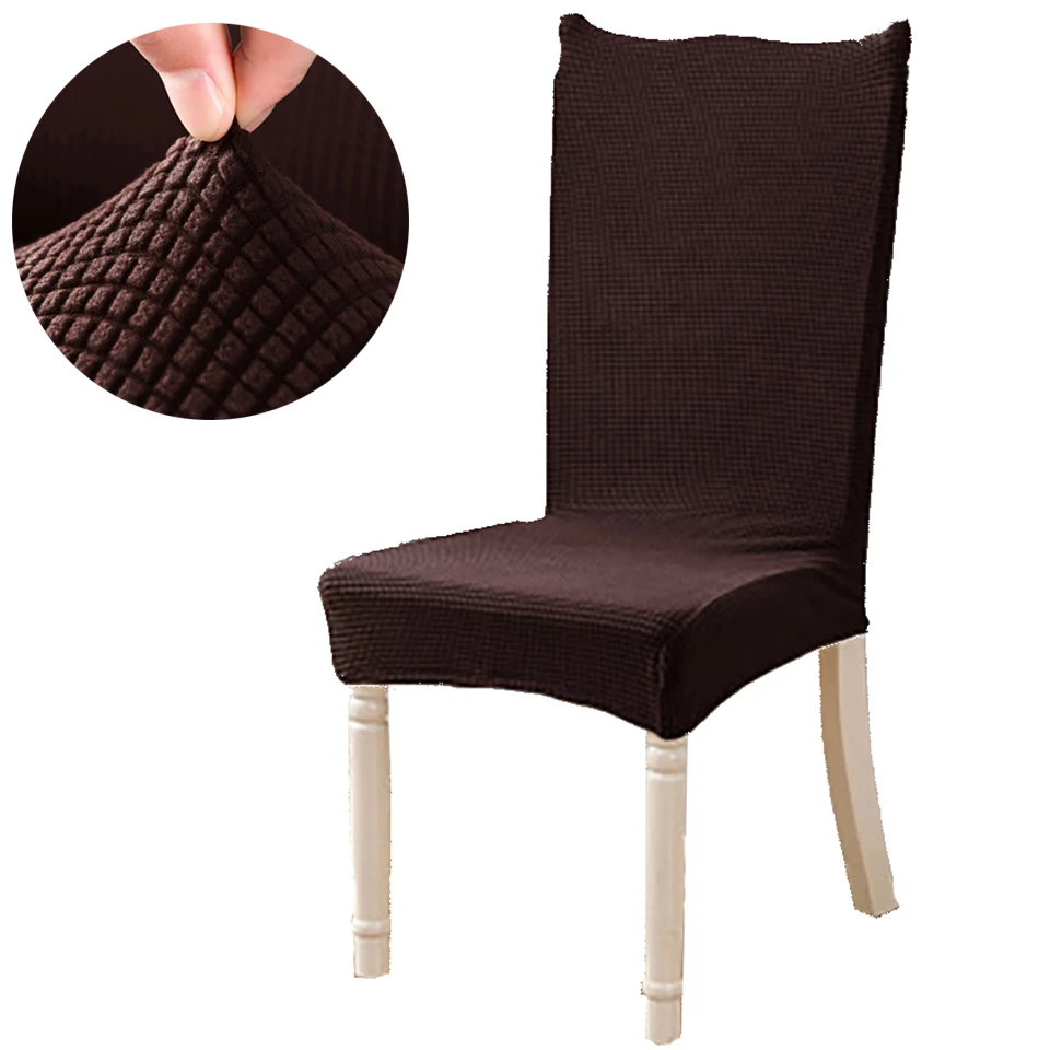 Полярный флис тканевый чехол на стулья современный спандекс чехлы на стулья для кухни/свадьбы/столовой эластичные чехлы на кресла со спинкой