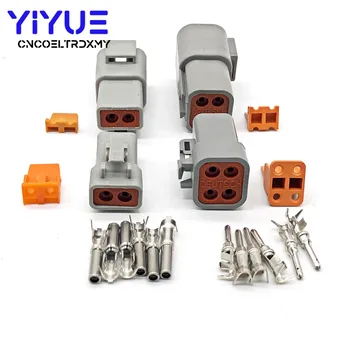 

5 Set Deutsch DTP 2/4 Pin Gray Male Female Waterproof Electrical Auto Connectors Plug DTP06-4S/DTP06-2S DTP04-4P/DTP04-2P