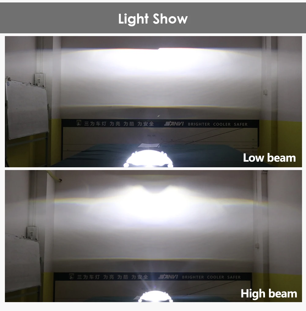 Sanvi 2 шт. 70 Вт 5500 к Автомобильный светодиодный светильник на голову 3 дюйма Bi светодиодный прожектор объектив головной светильник для мотоцикла автомобильный светильник комплект для модернизации авто светодиодный