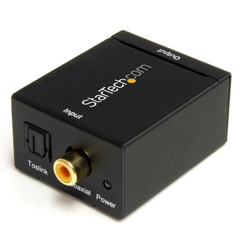 

StarTech.com Adaptador Conversor de Audio Digital Coaxial SPDIF o Toslink Optico a RCA Estereo Analogico, 32, 44.1, 48, 96 KHz,