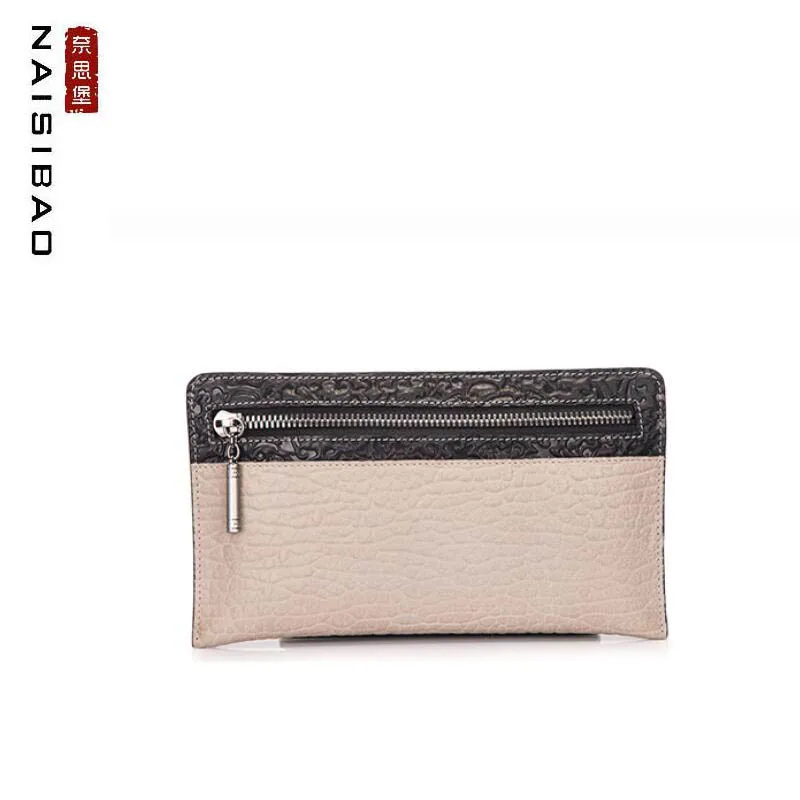 

NAISIBAO high quality fashion luxury brand leather long wallet 2019 new multifunction key bag purse envelope fashion ladies wall