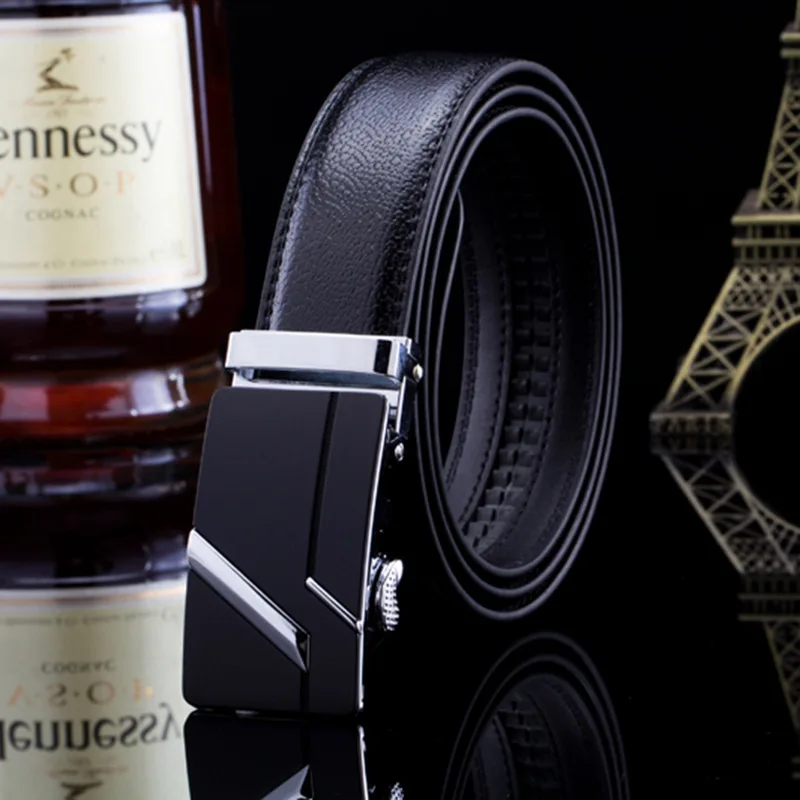 Мужской деловой ремень из ПУ кожи с автоматической пряжкой|leather belts for men|fashion leather