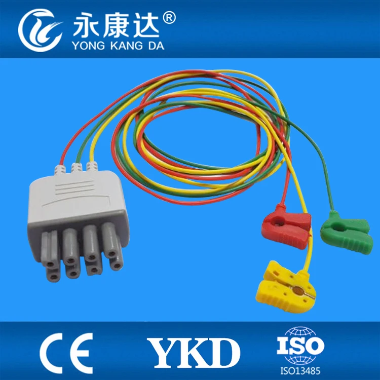 BR-903P Nihon Kohden 3 lead leadwires ECG Cable with CE and ISO 13485 certificates |