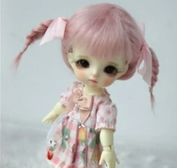 BJD accessories bjd wig pink color mohair material-lati yellow