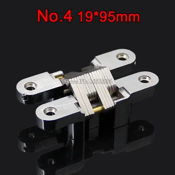 

1PCS Stainless Steel Hidden Hinges 19x95MM Invisible Concealed Cross Door Hinge Bearing 25KG With Screw For Folding Door K98-2