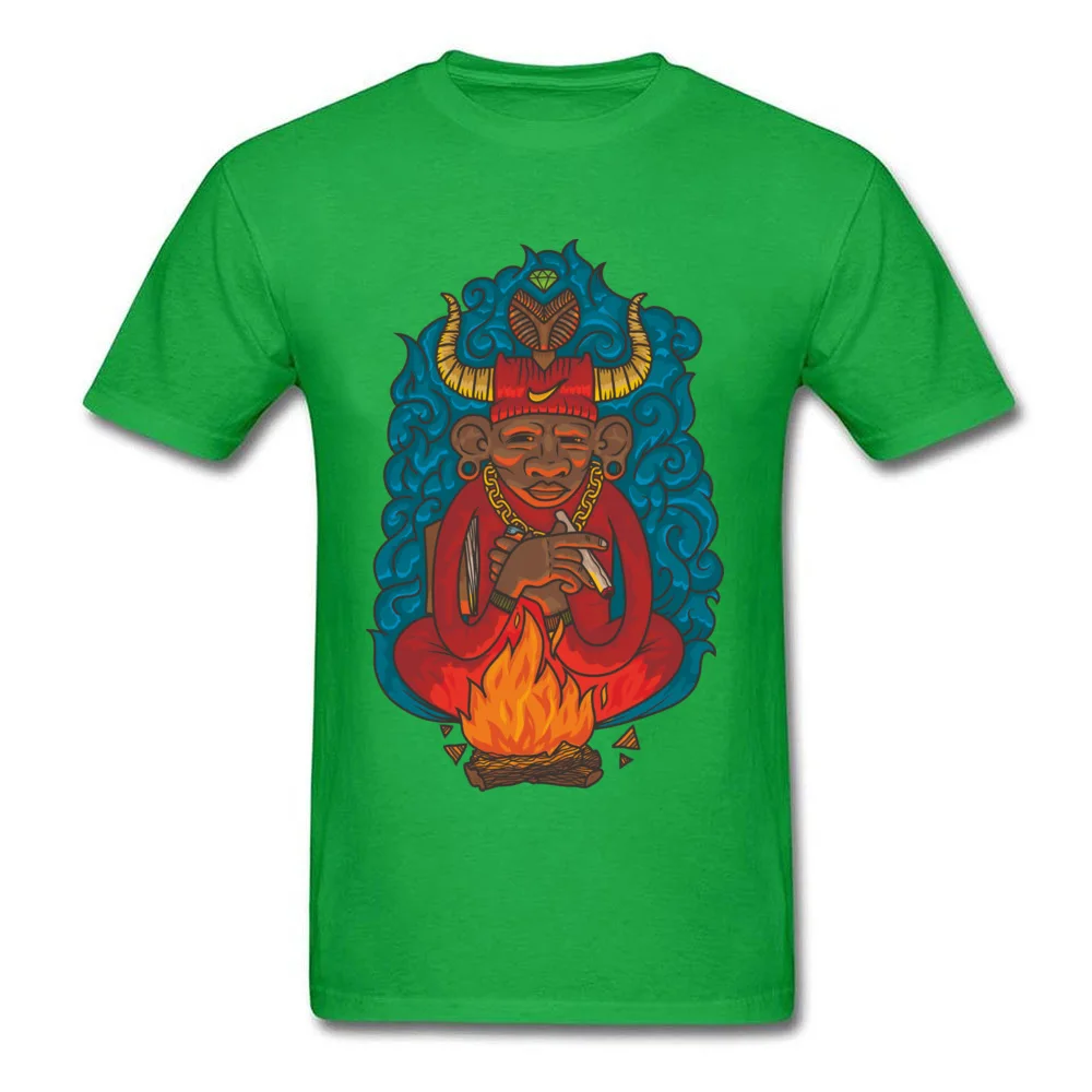 Hip hop Tshirts Funny O-Neck Fiery Shaman All Cotton Adult Tops Shirt Classic Short Sleeve T-Shirt Drop Shipping Fiery Shaman green