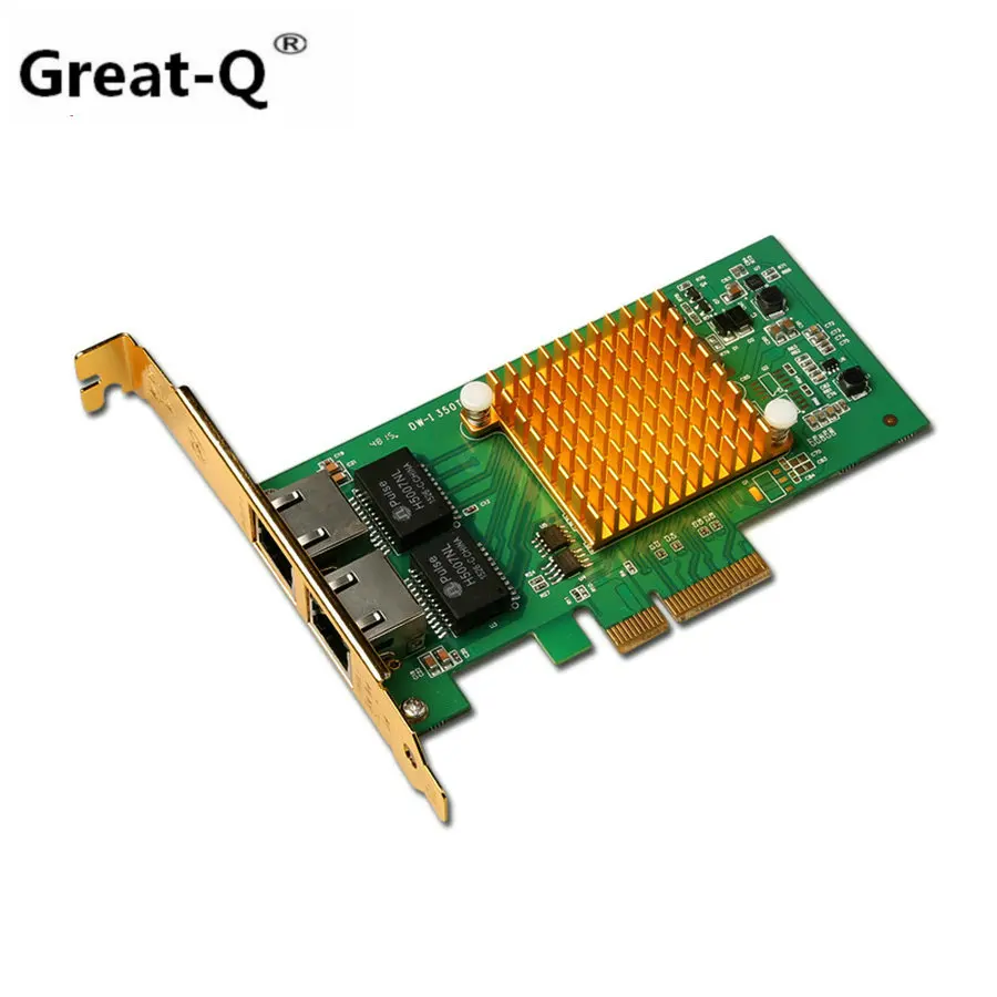 Great-Q New I350-T2 PCI-E 4X Server Dual RJ45 Port Gigabit Ethernet LAN Intel i350t2 1000Mbps Network Card цена Great-Q New I350-T2 PCI-E 4X Server Dual RJ45 Port Gigabit Ethernet LAN Intel i350t2 1000Mbps Network Card цены онлайн
