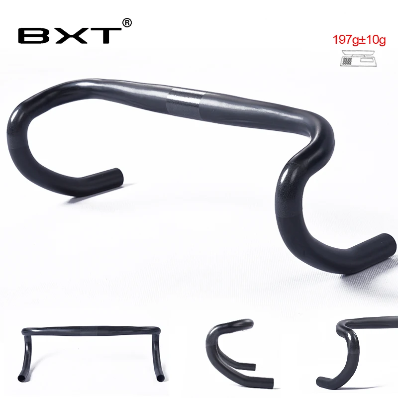 العلامة التجارية bxt كامل الكربون الطريق الدراجة المقود مات/لامع دراجة شريط عازمة 400 ملليمتر-440 ملليمتر 197 جرام دراجة أجزاء
