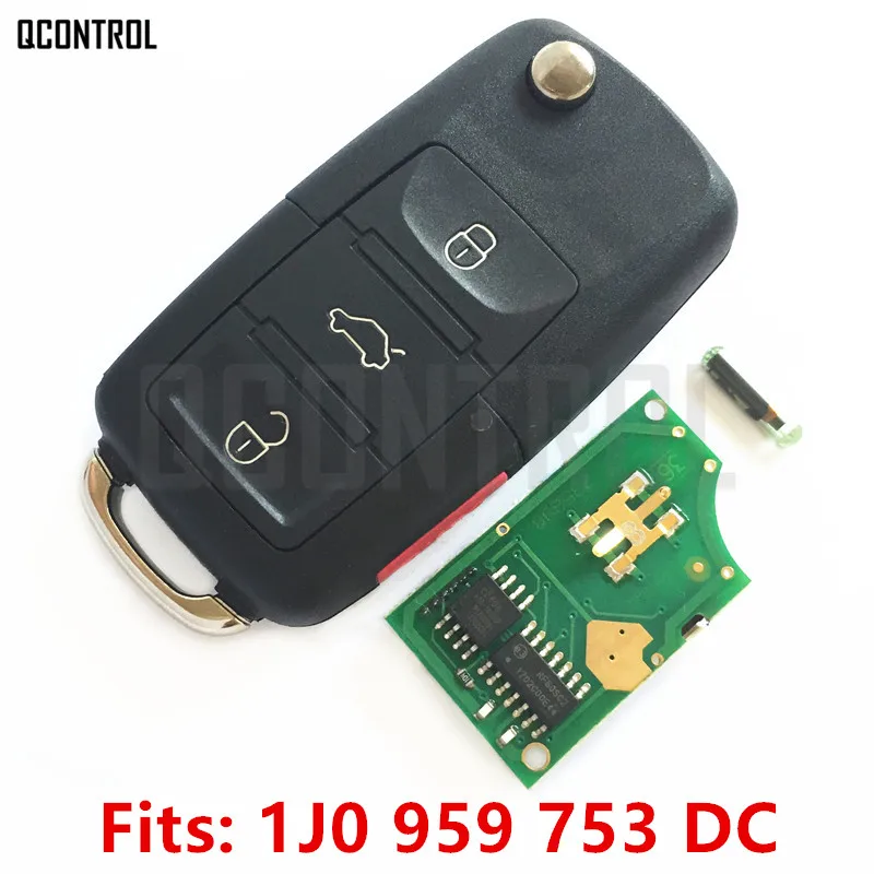 Автомобильный Дистанционный ключ QCONTROL DIY для VW/VOLKSWAGEN Beetle/CC/EOS/GTI/Golf/Passat/Jetta/Rabbit