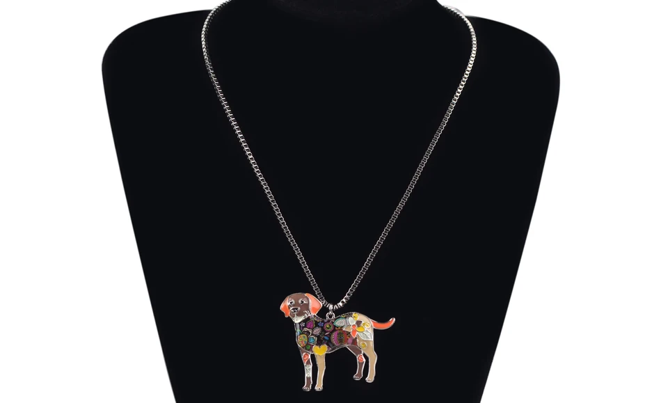 Labrador Dog Choker Necklace Chain Pendant Collar Jewelry Women 8