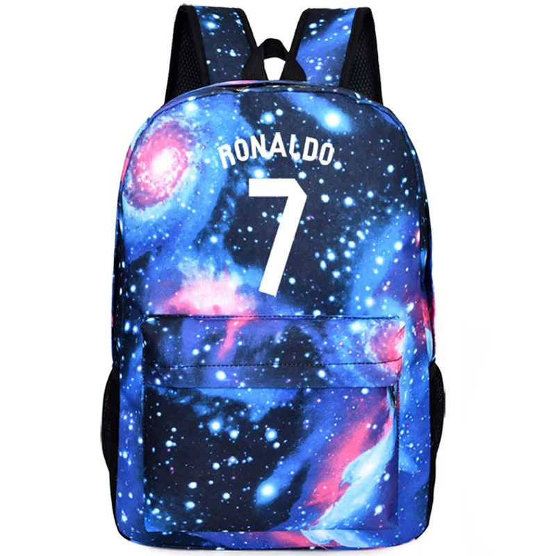 

Cristiano Ronaldo school bags for teenage Boy school Backpack laptop Storage bags Canvasl travel bag CR 7 sport Backpacks
