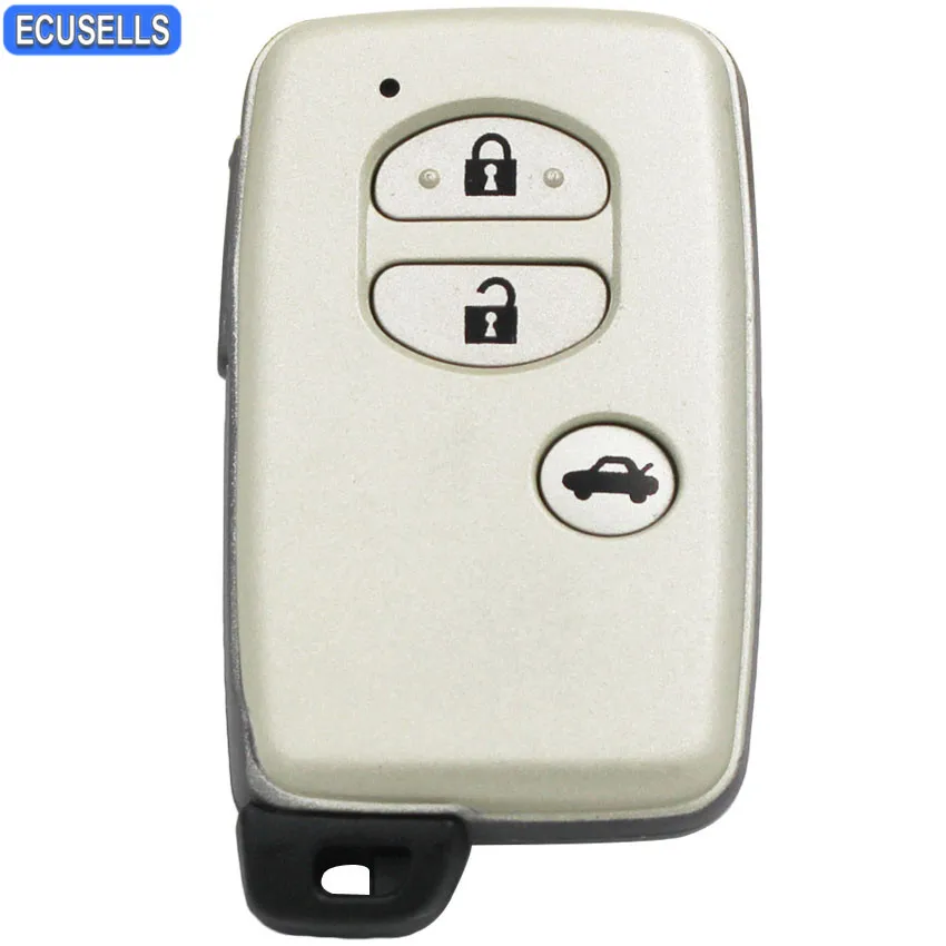

2+1/3 Button Remote Key Shell Case Smart Key Housing for Toyota Camry Crown Prado Highlander Venza With Small Key Uncut Blade