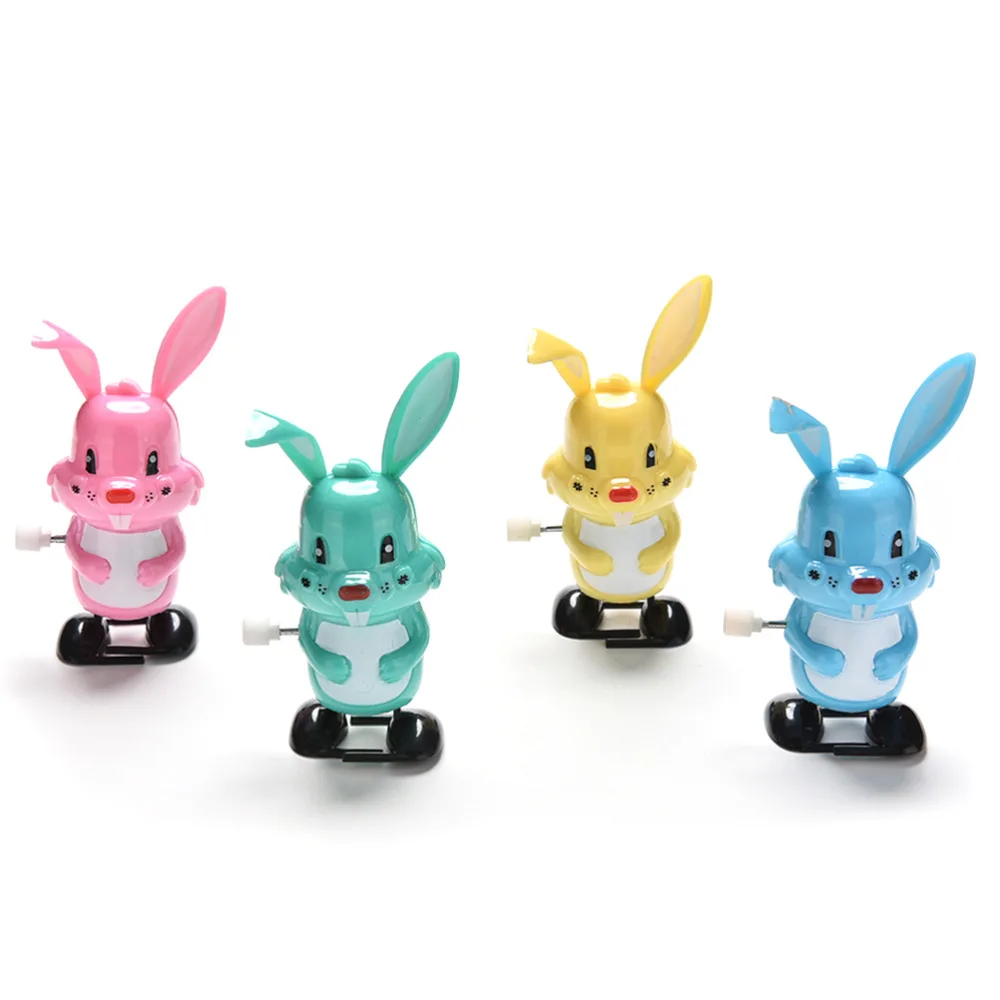 Plastic Small Cartoon Jumping Rabbit Children's Chain Clockwork Wind Up
