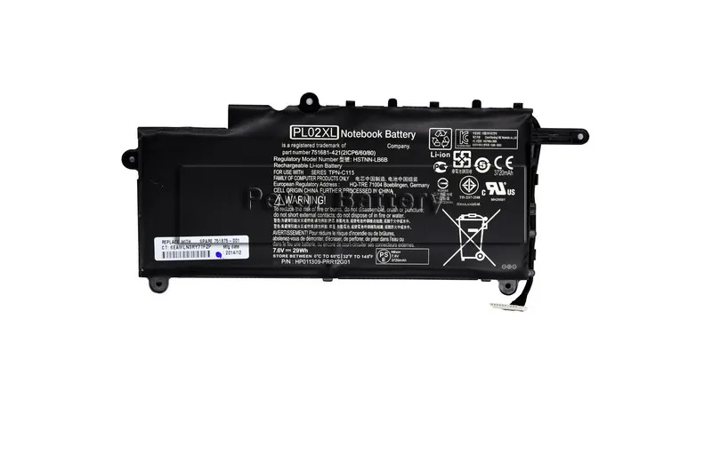 JIGU 751875 001 HSTNN LB6B PL02XL Оригинальный аккумулятор для ноутбука HP павильона 11 X360 Серии