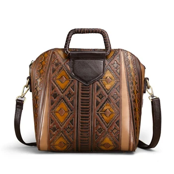 

2019 Luxury Brand Designer Women Handbag Genuine Leather Shoulder Messenger Bag Ladies Embossed Totes Bag Female Top Handle Bags