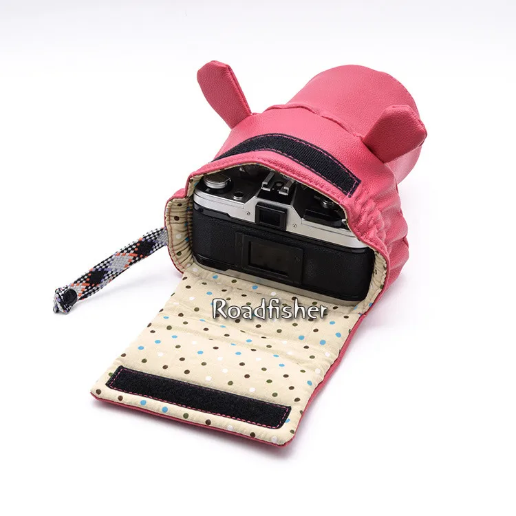 PU leather waterproof camera pig bag insert -18