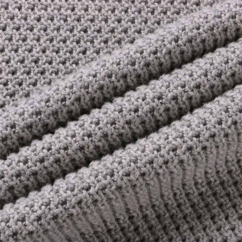 MuLS 2019 Cotton Birdseye Sweater Men Pullover Winter Warm Thick Turtle-Neck knitwear Sweater Male High Neck Jumpers Green Black 04