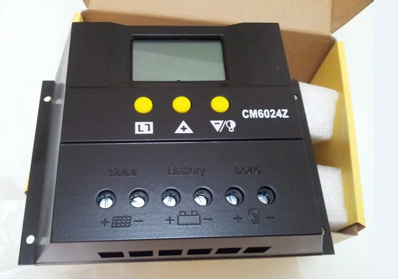 

CM6024Z 60A 12V/24V auto work Solar Regulator with LCD Solar Charge Controller for Lead-acid GEL Flooded Battery