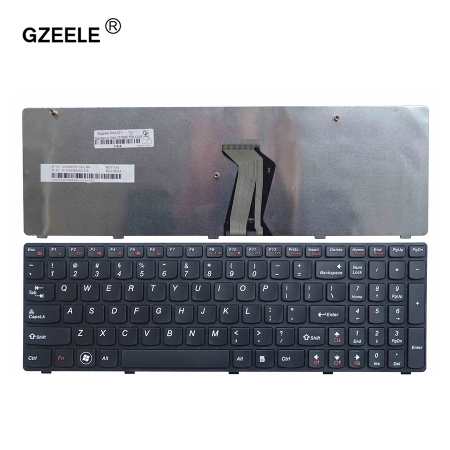 Inglês Teclado dos Eua para o Lenovo G580 Gzeele Z580 G580a V580a Z580a G580ah G580am G580g G585 G585a G585ar B580 G590 com Quadro - Imagem 2