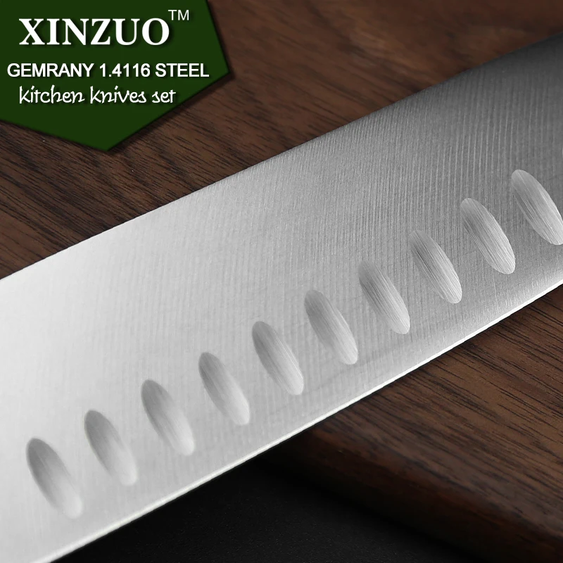  XINZUO 3 PCs Kitchen Knife Set Utility Chef Knife High Carbon Germany 1.4116 Stainless Steel Kitche - 32724851622
