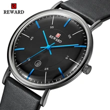 REWARD Watch Men Business Waterproof Clock Mens Analog Leather Quartz Watches Fashion Casual Sport Wristwatch Relogio