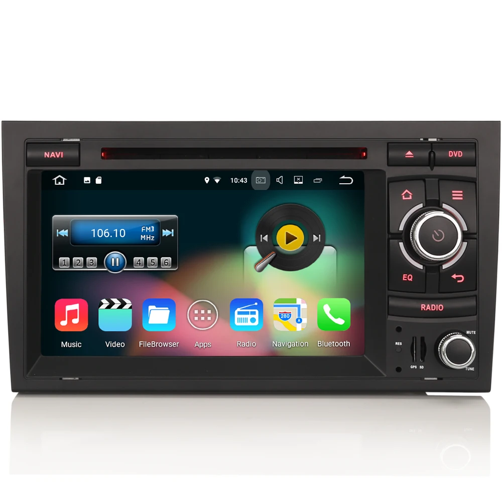 7" Android 7.1 DVD GPS DAB+ Car Radio for AUDI A4 S4 RS4