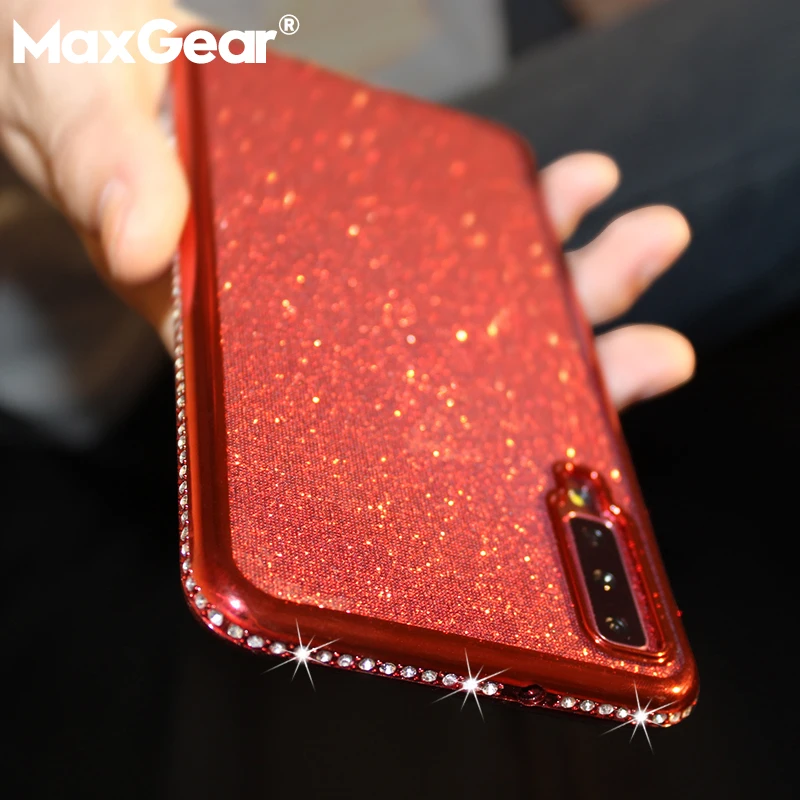Силиконовый чехол для Samsung Galaxy A30 A40 A50 A70 A10 M10 M20 2019 A7 A750 A6 A8 Plus 2018 блестящий |